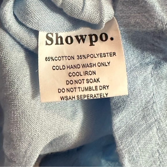 Showpo. Blue Strapless Sweetheart Romper Size 6 - Picture 8 of 17